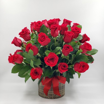 Burning Rose's. VD24-114 Love Arrangement