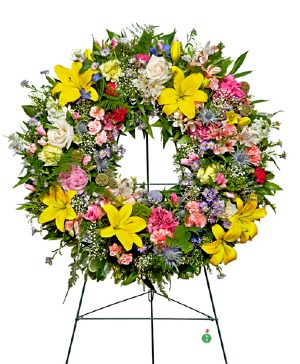 Burst of Color Wreath  Funeral Wreath