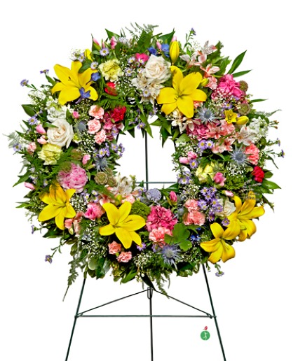 Burst of Color Wreath  Funeral Wreath