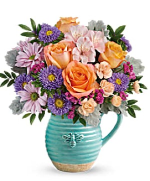 Busy Bee Pitcher Arrangement