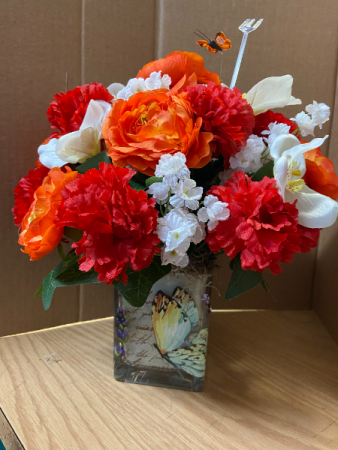 butter fly cube with silkd silks 