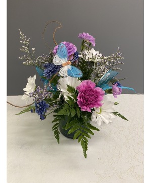 Butterflies and Beauties Vase Arrangement