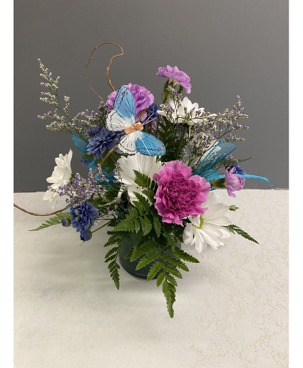 Butterflies and Beauties Vase Arrangement