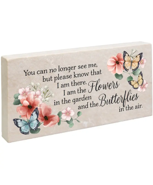 Butterflies Marble paver with easel 