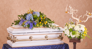 Butterfly Garden Child Casket Spray & Remembrance   in Irvine, CA | Faith And Blooms by Lily Fiore