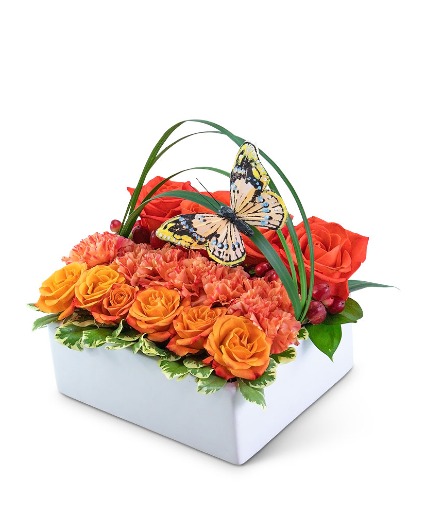 Butterfly Garden Pave Flower Arrangement