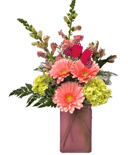 Butterfly Kisses Vase arrangement 