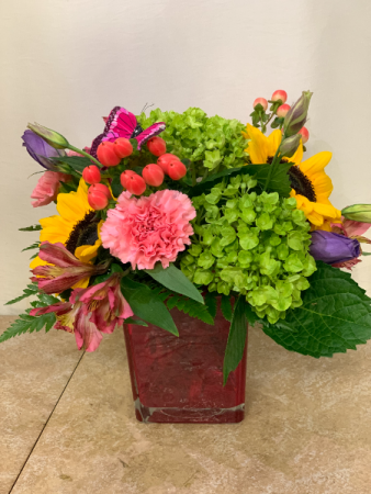 Butterfly Love Cube arrangement in Winter Park, FL | APPLEBLOSSOM FLORIST & GIFTS
