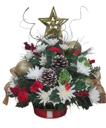 A Ho Ho Christmas FHFC-1-2024 Fresh Flower Arrangement (Local Delivery Area Only)