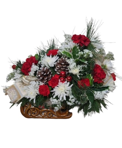 Fancy Sleigh Ride FHFC-7-2024 Fresh Flower Arrangement (Local Delivery Area Only)