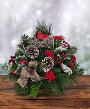 A Very Nature Christmas  FHF-C014 Fresh Flower Arrangement (Local Delivery Area Only)