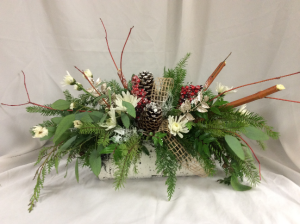 C100 - Rustic Christmas Centerpiece Arrangement