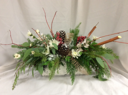 C100 - Rustic Christmas Centerpiece Arrangement