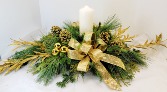 Golden Lights Long & Low Centerpiece