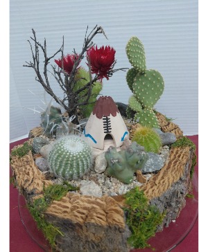 Cacuts Garden w/Teepee incense burners Cactus 