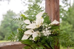 Calla Lilly's and Feather Eucalyptus  