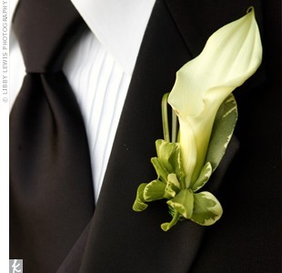 Calla Lily Boutonniere A Davis Floral Design in Jacksboro, TX | AMBROSE FLORAL DESIGNS