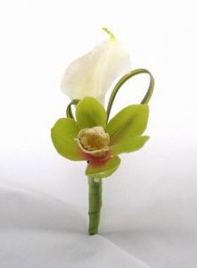 Calla & Orchid Boutonniere A Davis Floral Design in Jacksboro, TX | AMBROSE FLORAL DESIGNS