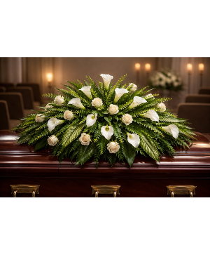Callas and Roses  Casket spray