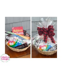 Campfire Basket S'mores candy arrangement