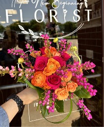 Candied Tangerine  Handheld Bouquet 