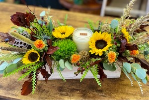 'Warm Fall Wishes' Candle Centerpiece