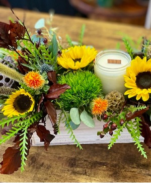 'Warm Fall Wishes' Candle Centerpiece