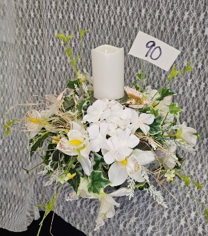 Candle Lantern w/ Bird and Silks 