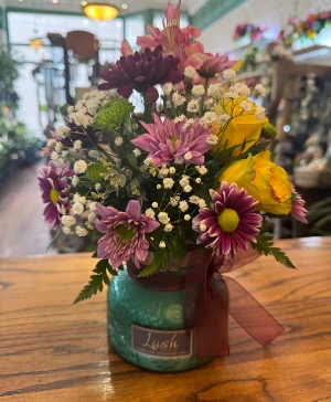Candle with Flowers  