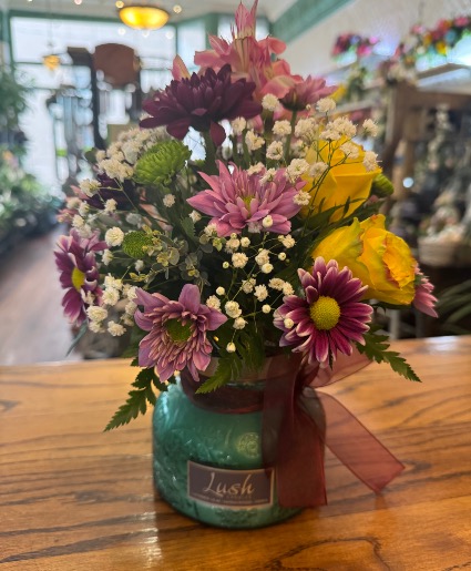Candle with Flowers  