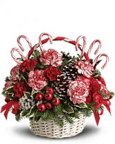 Candy Cane Arrangement Basket