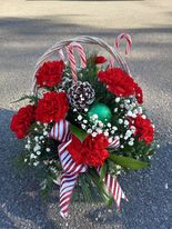 Jolly Candy Cane Basket 