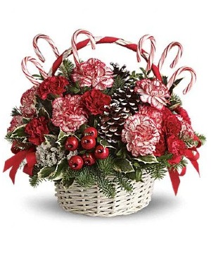 candy cane basket 