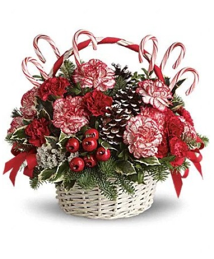 candy cane basket 