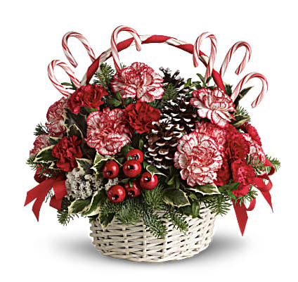 Candy Cane Christmas Christmas themed basket