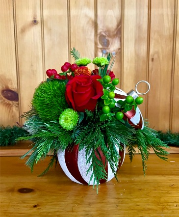 Candy Cane Christmas Holiday Bouquet in Crowley, TX | C & C FLORIST