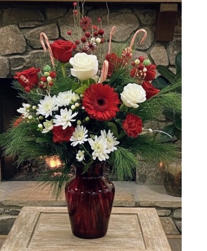 Candy Cane Wishes Vase Arrangement