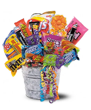 Candy Gift Basket Bucket Gift Basket