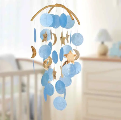 Capiz Moon and Stars Capiz Windchime
