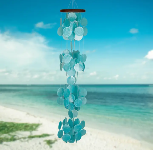 Capiz Waterfall Azure Capiz Windchime