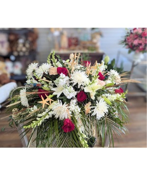 Captions's Farewell Haft Casket Spray 