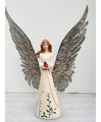 Cardinal Angel Figurine in Whitehall, MI - WHITE LAKE GREENHOUSES