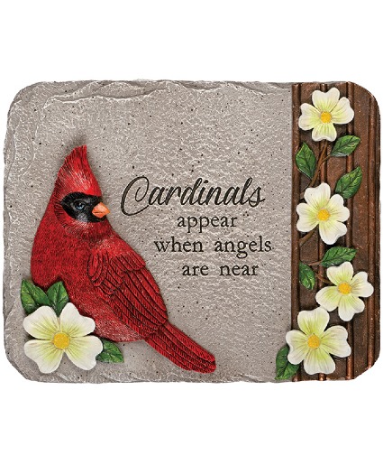 Cardinal Memorial Plaque  Garden Stone