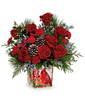 Cardinal Cheer Bouquet holiday