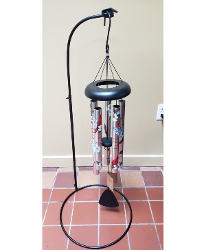 38" Cardinal Wind Chime Keepsake Chime with Stand