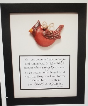 Cardinal Framed Sympathy & Inspiration