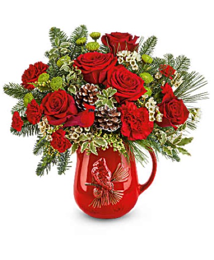 Cardinal Pitcher Christmas 