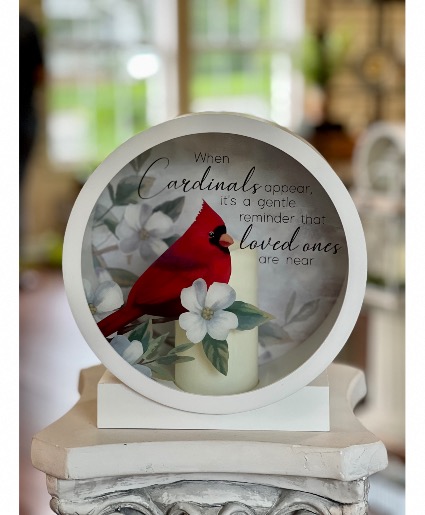 Cardinal Shadow Box Candle 