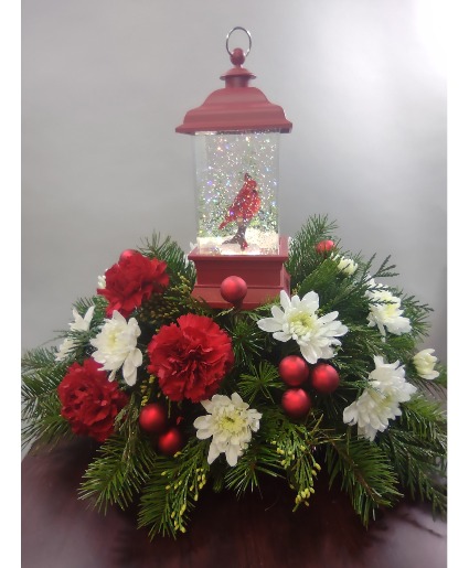 Cardinal Snow Lantern Lantern Lights Up