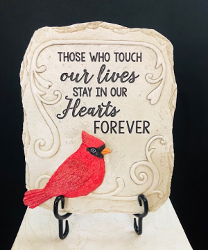 Cardinal Touch Our Lives Garden Stone Garden Stone